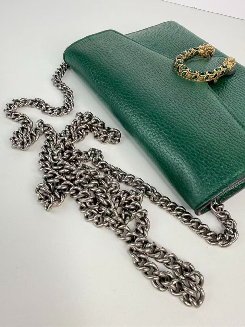 Gucci Dionysus Green Super Mini Leather Chain Crossbody Bag - Picture 11 of 11